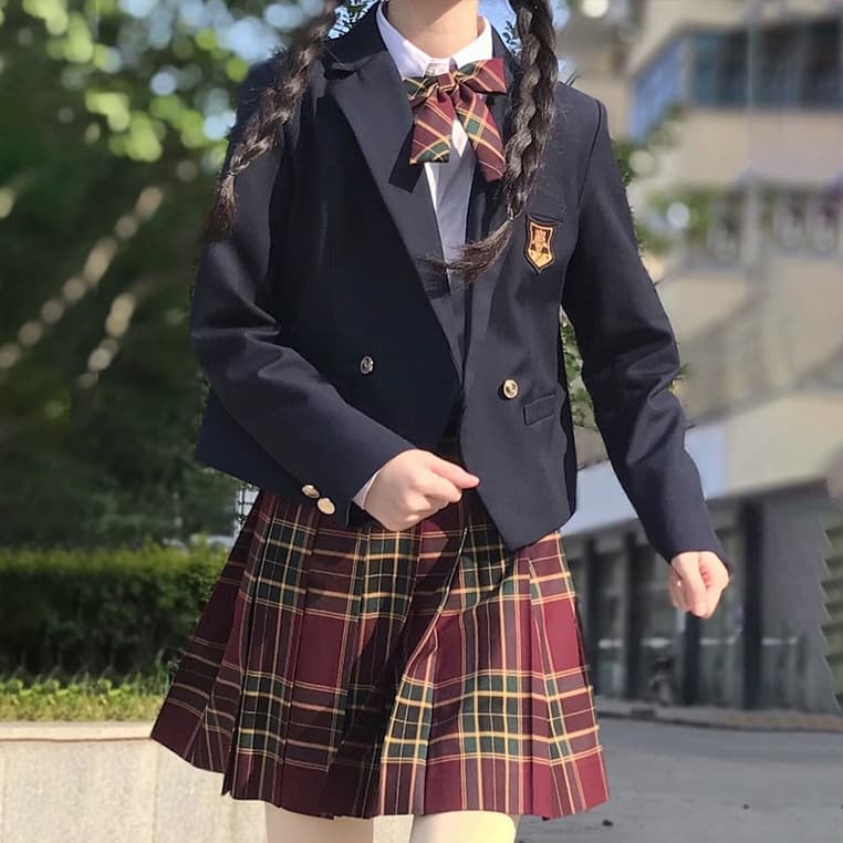 制服スカート 学生風チェックプリーツスカート