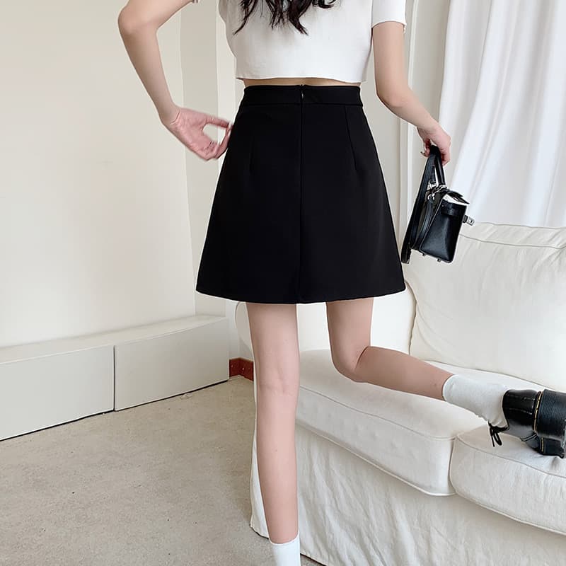 制服スカート プリーツ入り制服風巻きスカート