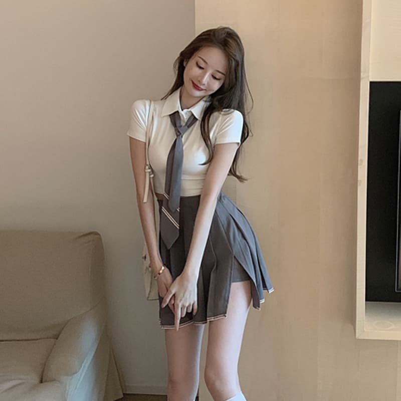 制服スカート プリーツ制服巻きスカート