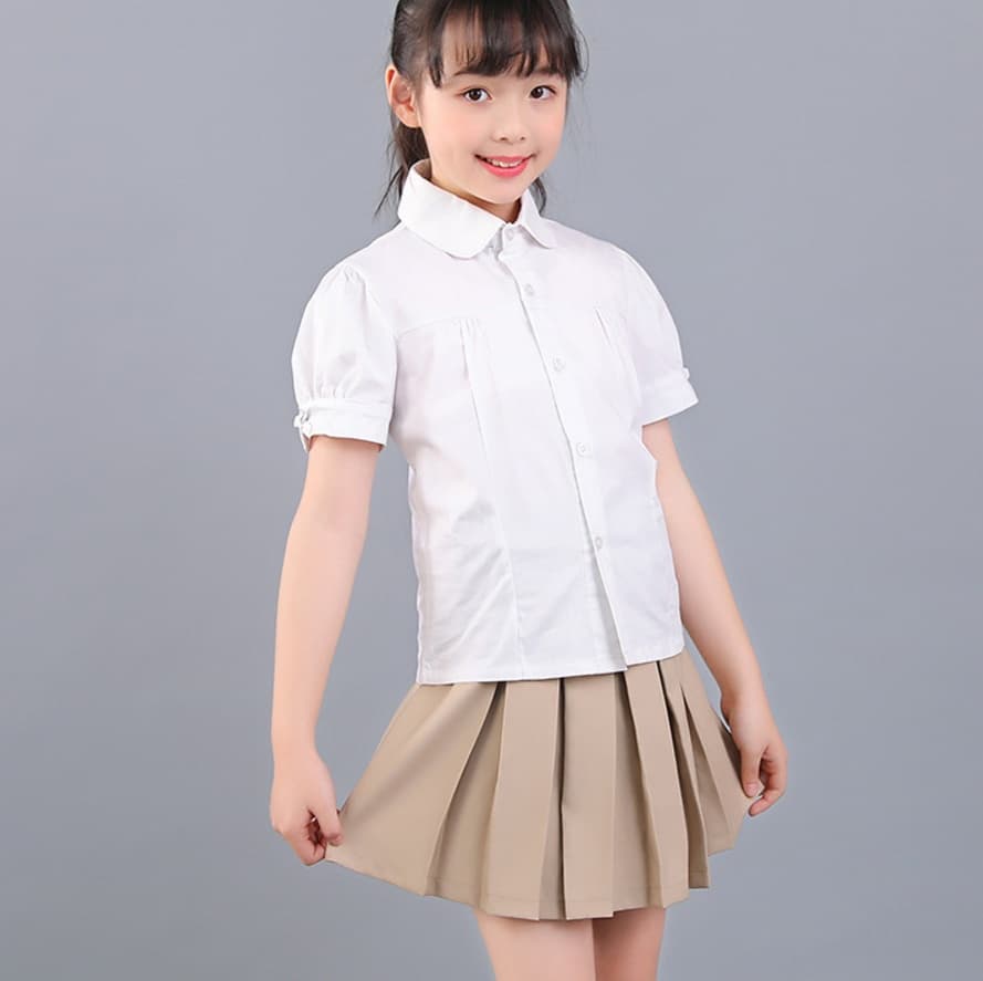 ベルト付きプリーツ制服スカート