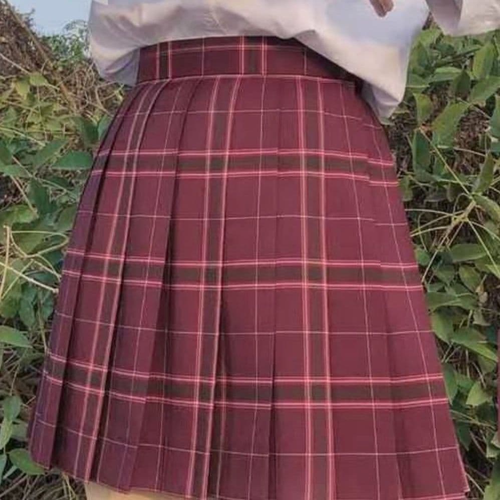 制服スカート 制服スカート 格子柄プリーツスカート