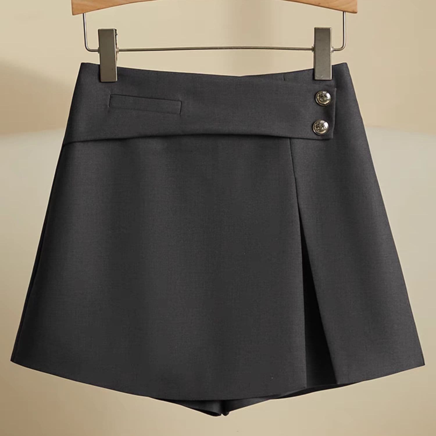 制服スカート 制服スカート 上品プリーツ風キュロットスカート