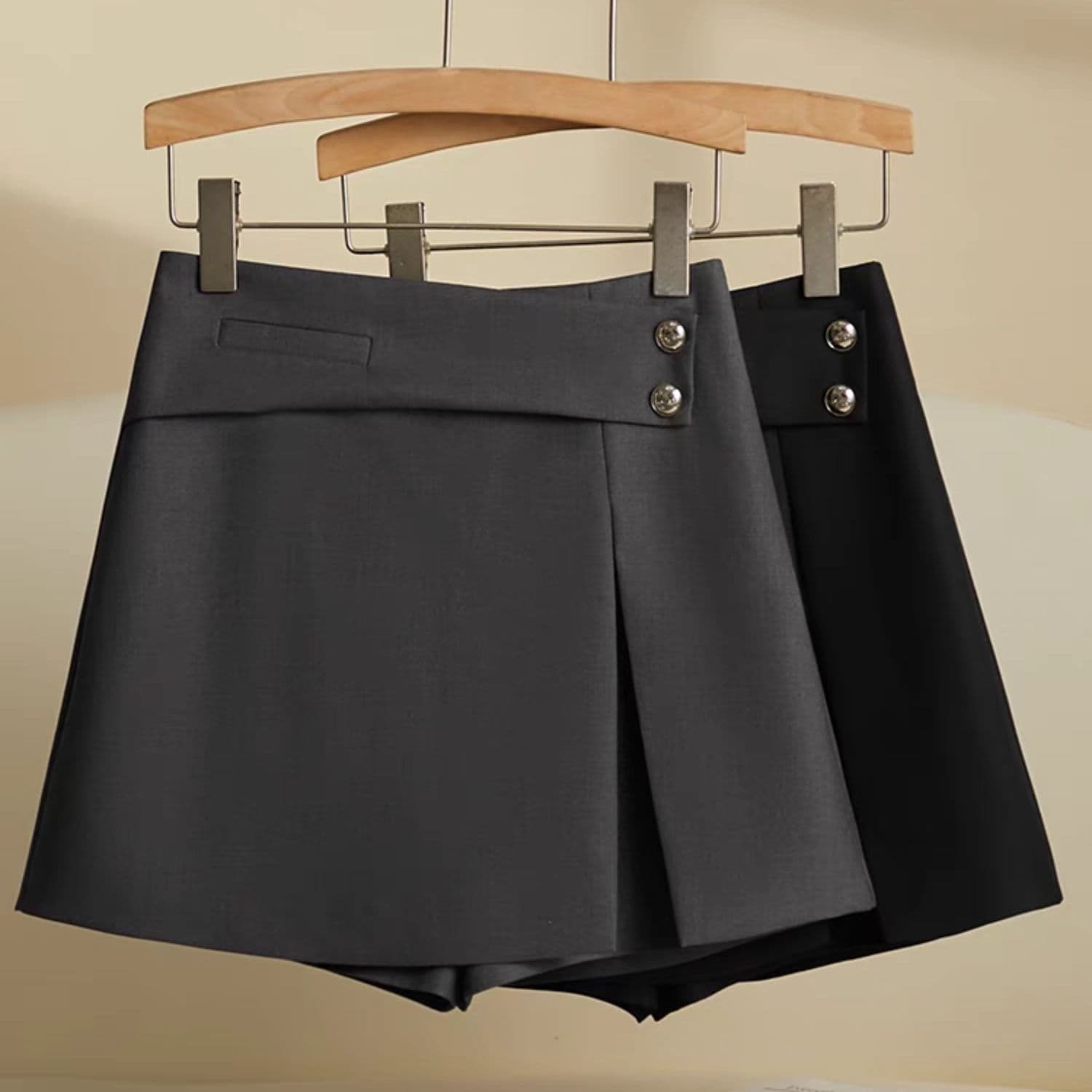 制服スカート 制服スカート 上品プリーツ風キュロットスカート