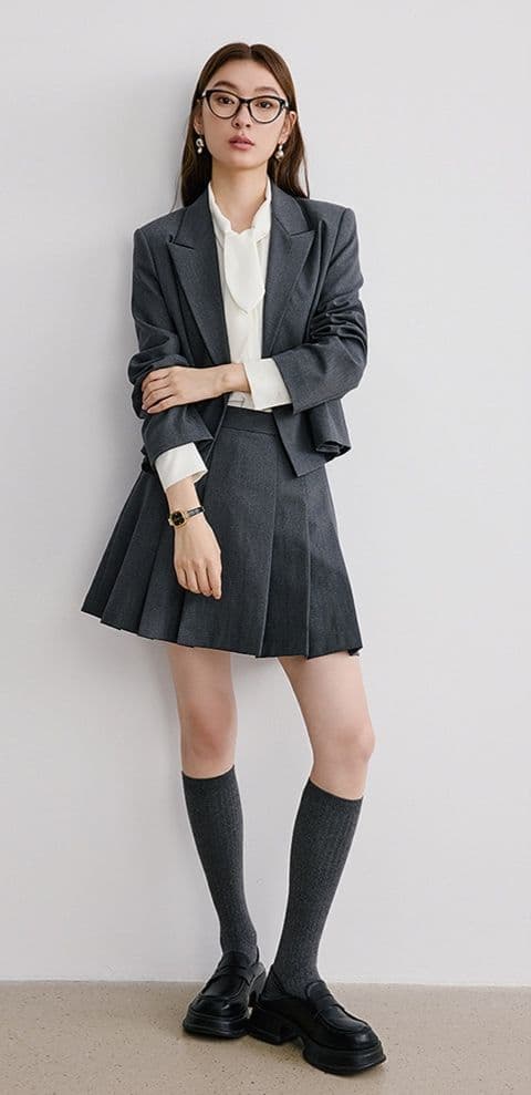 制服スカート 瞬間美脚プリーツ制服スカート