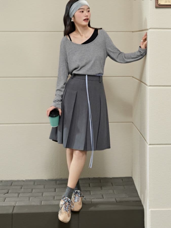 制服スカート ワイドプリーツ制服スカート