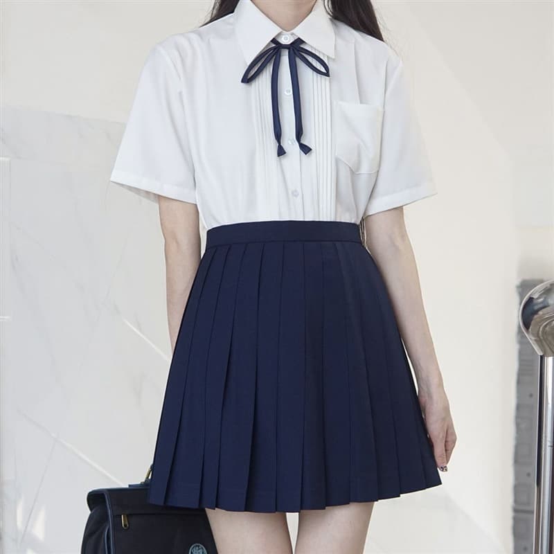 なめらかプリーツ制服スカート