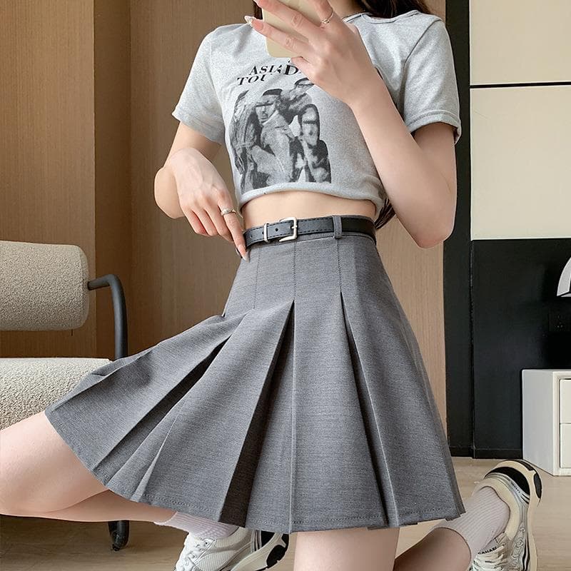 プリーツ制服スカート クラシカル