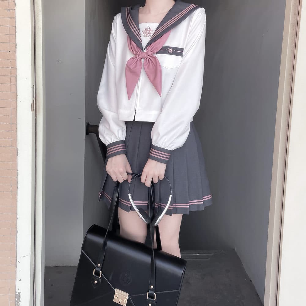 制服スカート 制服スカート リボン付きプリーツセーラー制服