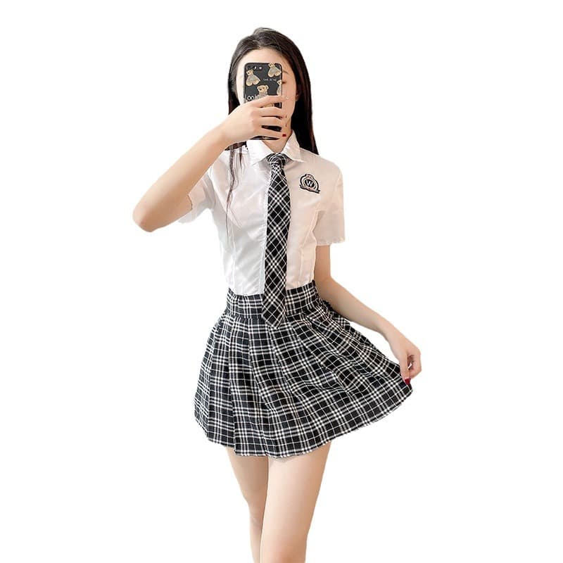 プリーツ制服スカート ミニ丈