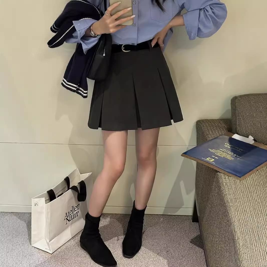 ティアードプリーツ制服スカート
