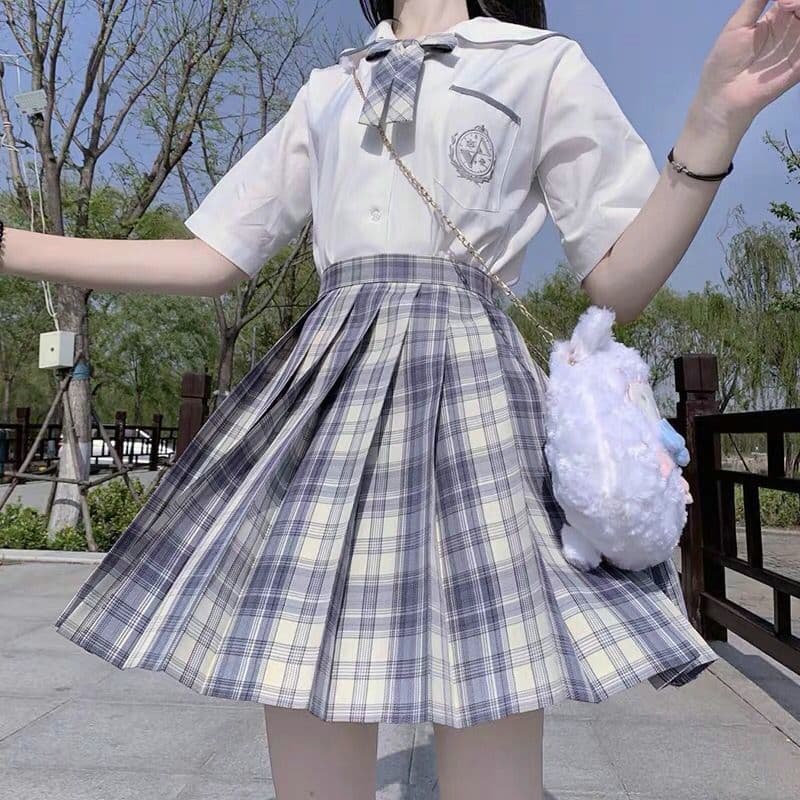 制服スカート 制服スカート 清楚格子柄プリーツスカート