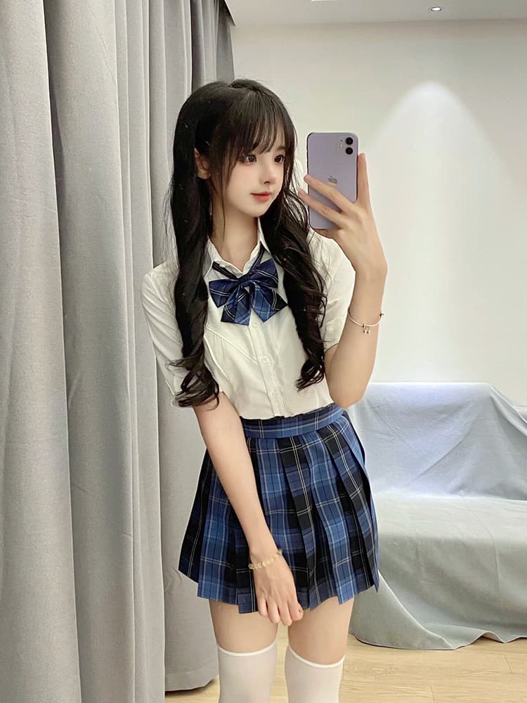 制服スカート 制服スカート 伝統格子柄プリーツセーラースカート