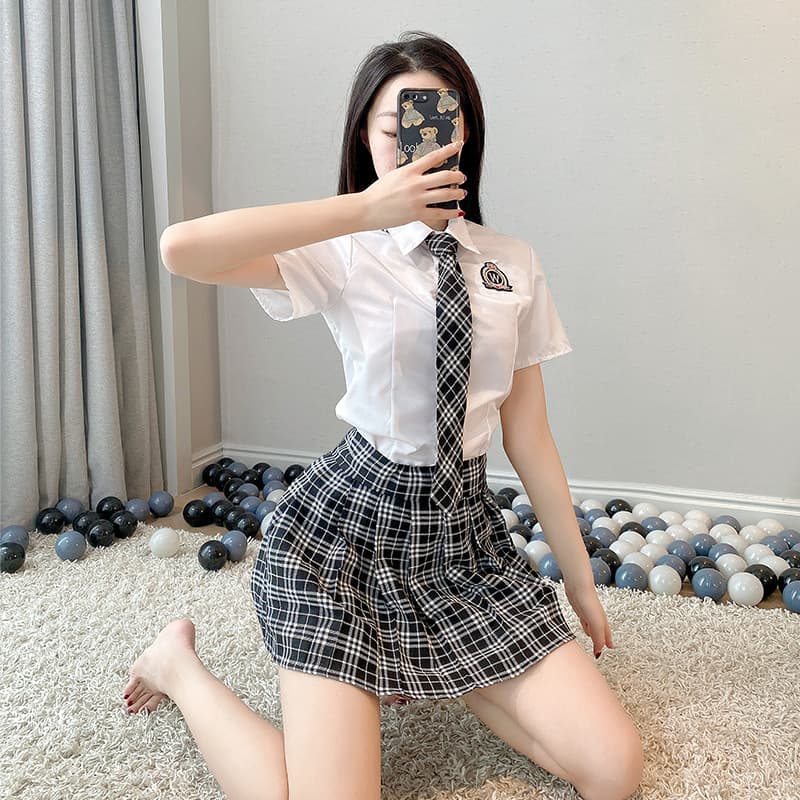 プリーツ制服スカート ミニ丈