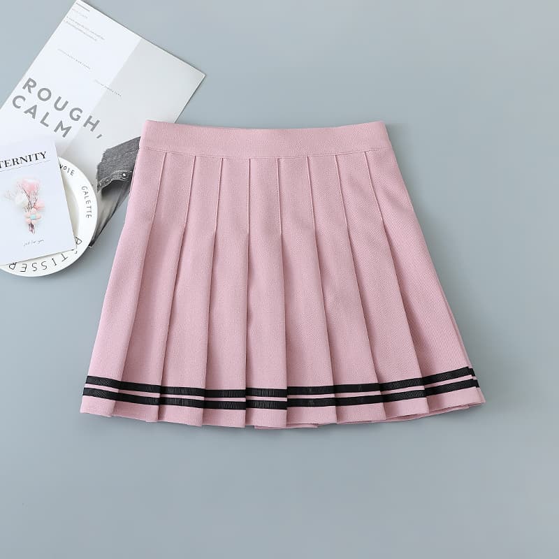 制服スカート クラシック裾ライン制服プリーツスカート