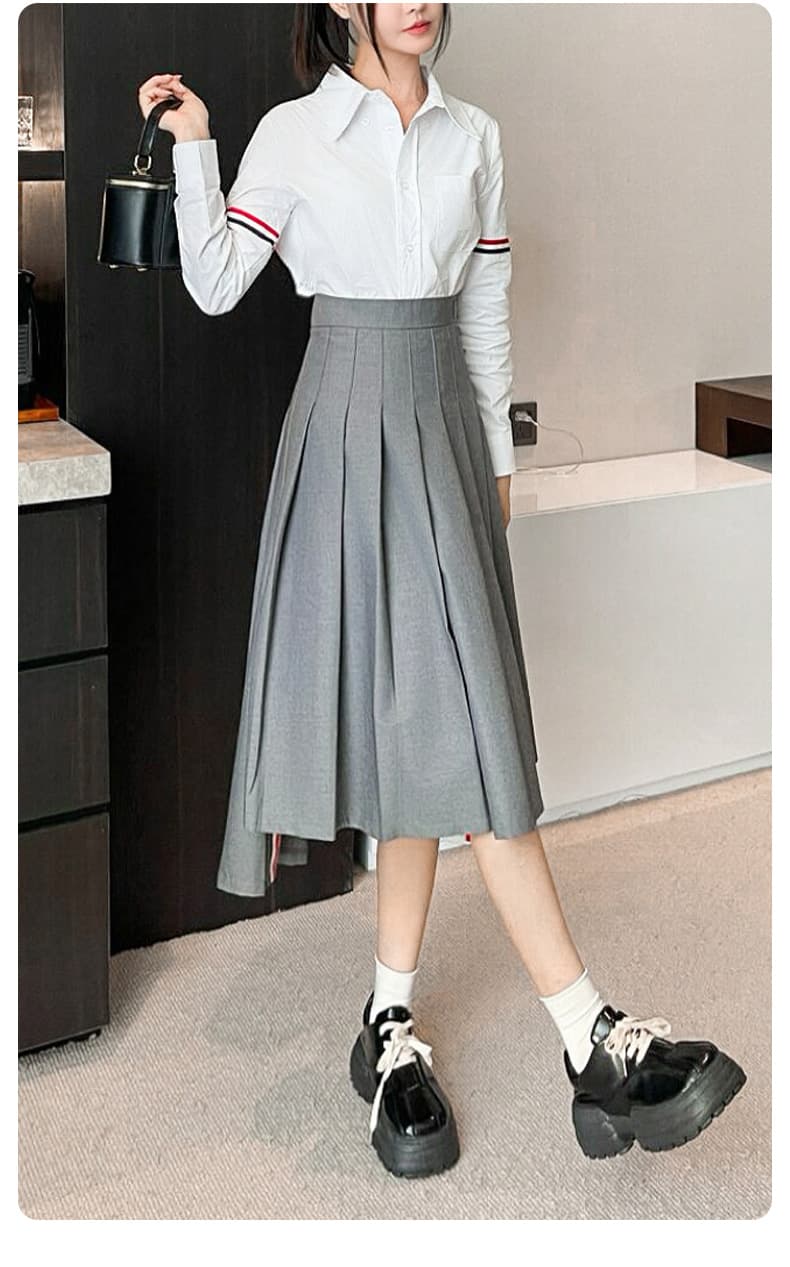 制服スカート エレガントプリーツ制服スカート