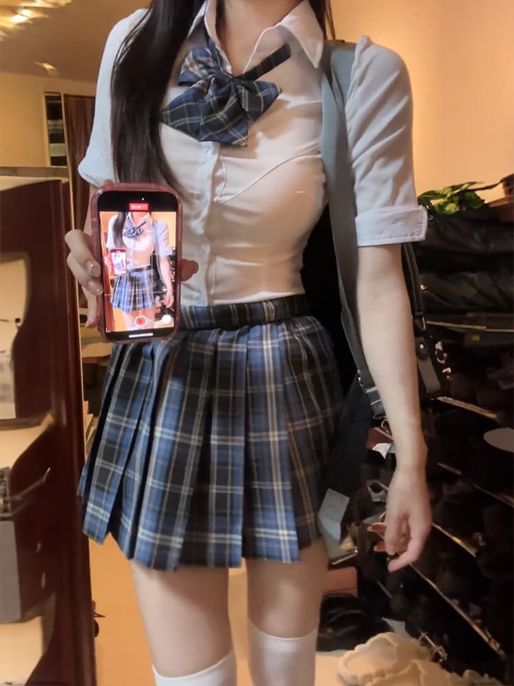 制服スカート 制服スカート 伝統格子柄プリーツセーラースカート