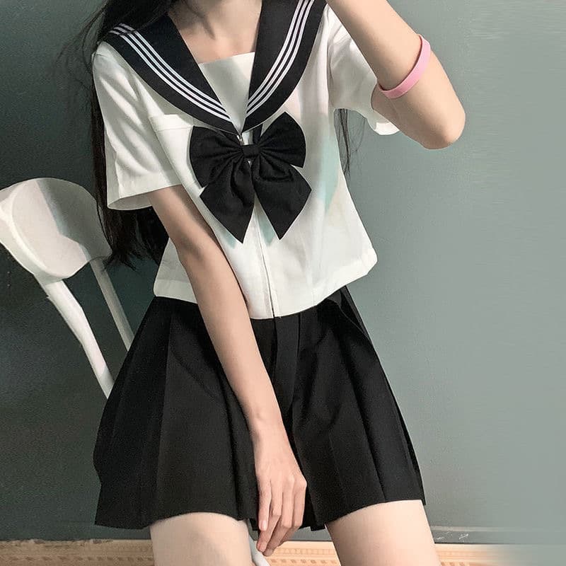 制服スカート 制服スカート 清楚プリーツ セーラー制服セット