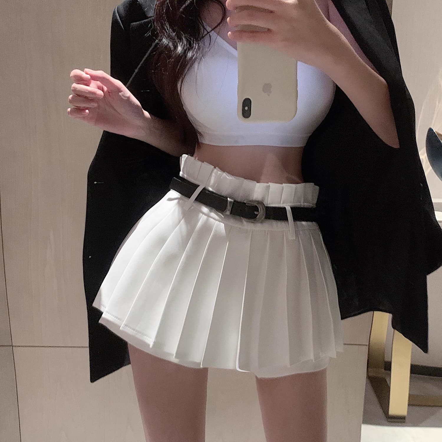 制服スカート プリーツ巻きミニスカート