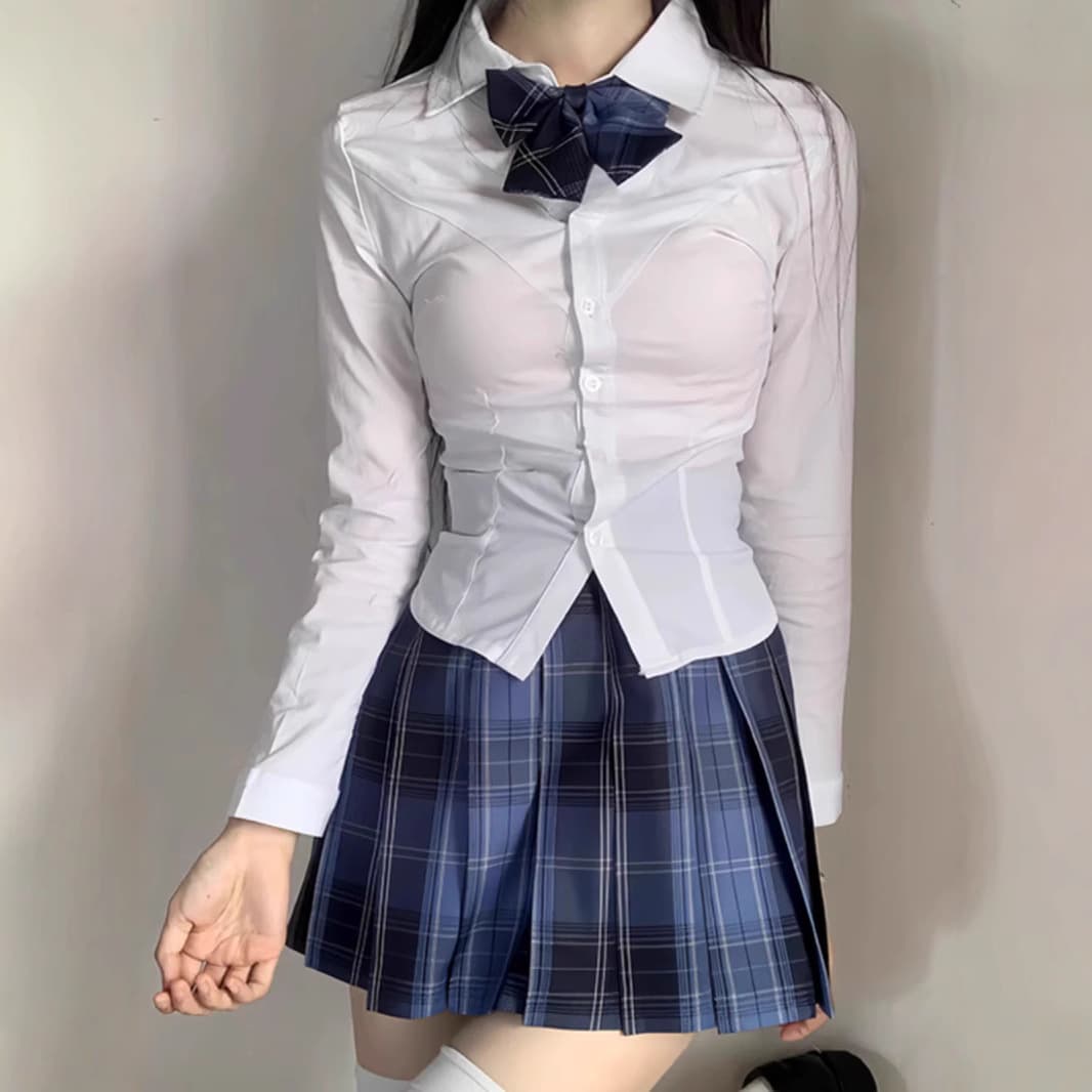 制服スカート 清楚な彩りプリーツスカート