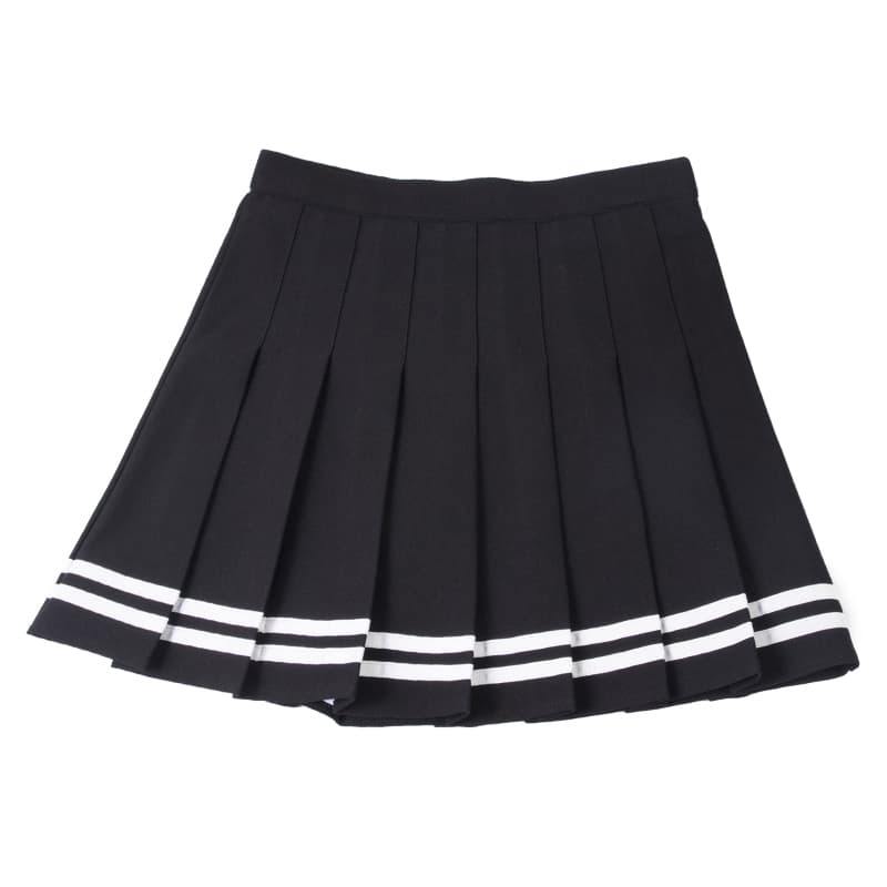 制服スカート 清楚な学生風プリーツ巻きスカート