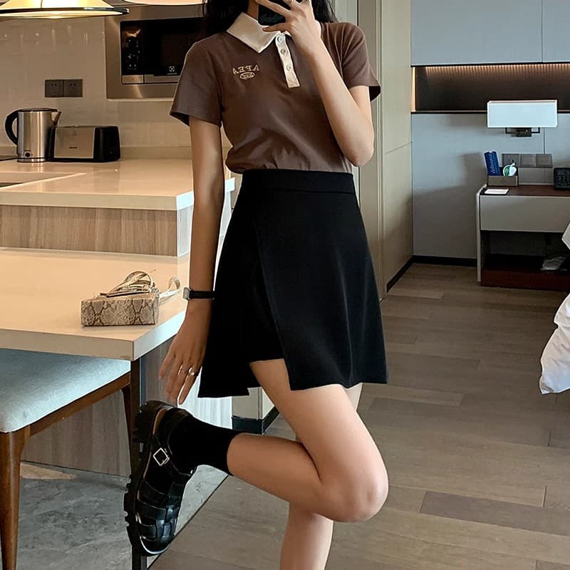 制服スカート アシンメトリーラップ制服スカート