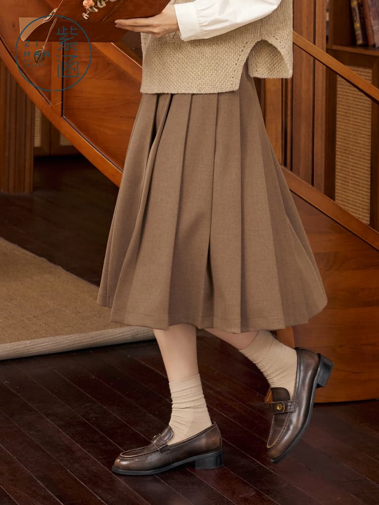 制服スカート 制服スカート クラシック格子柄プリーツスカート