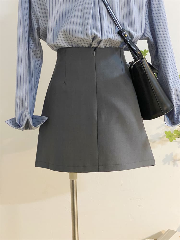 制服スカート サイドプリーツ アシンメトリー スカート