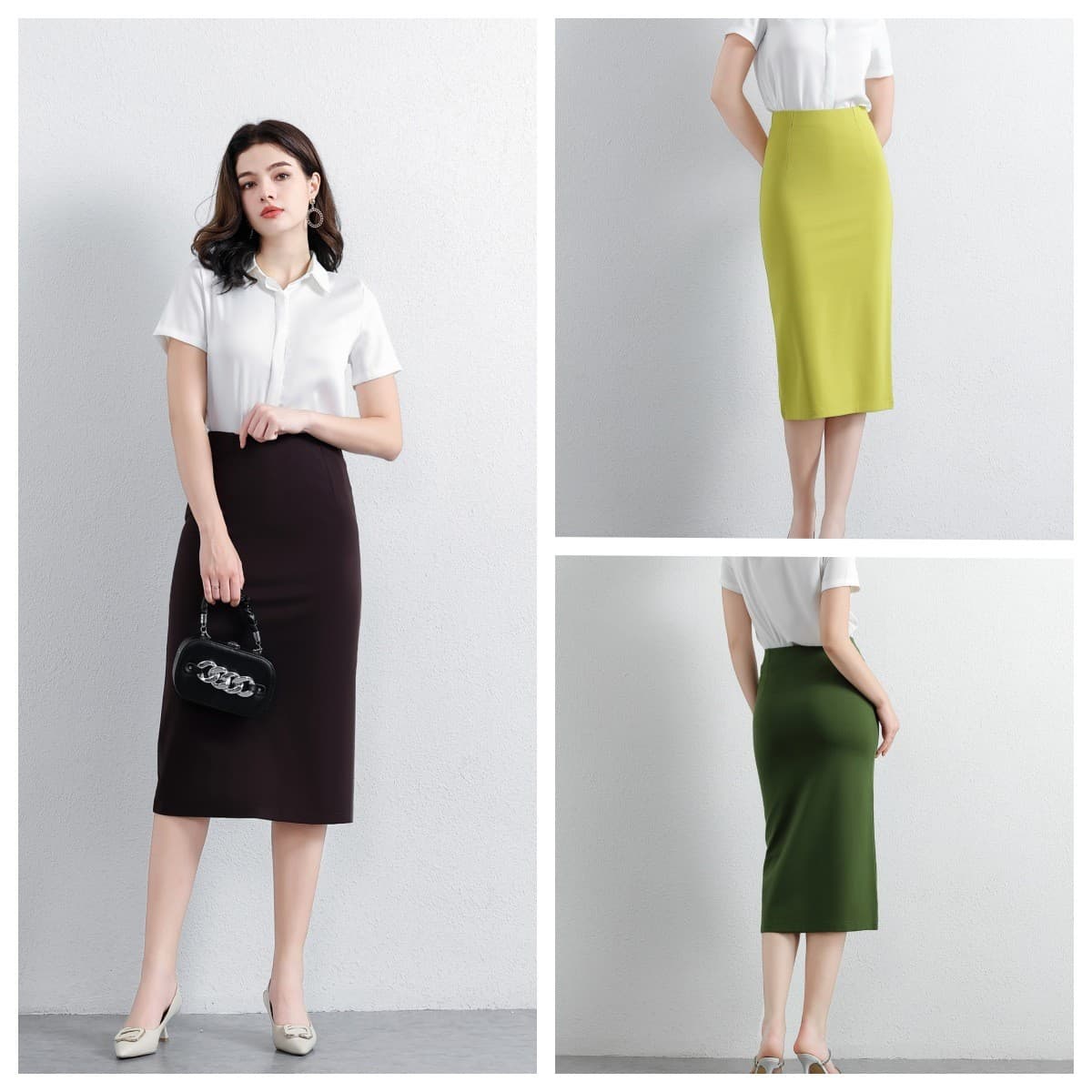 制服スカート オフィス向け美シルエットスカート
