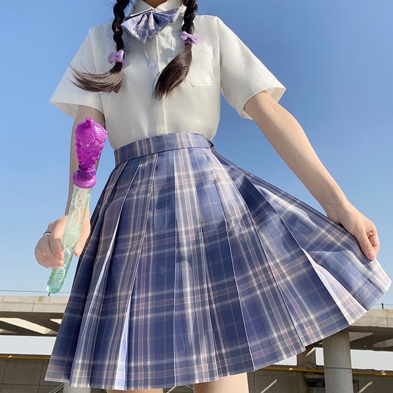 プリーツ入り制服スカート チェック柄