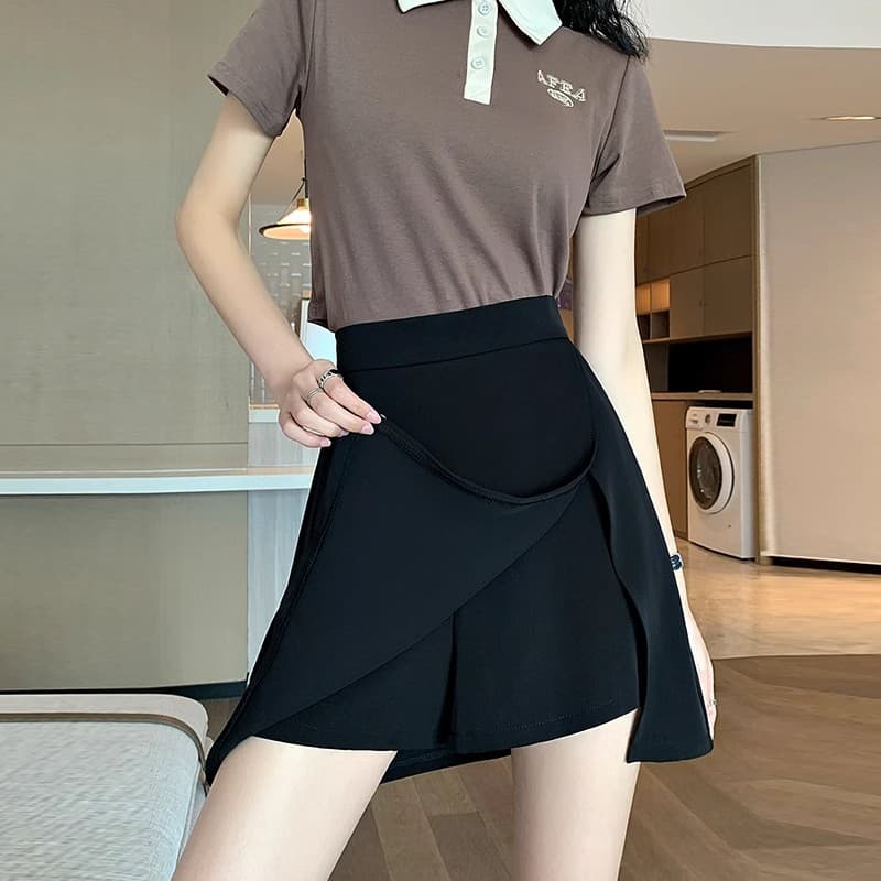 制服スカート アシンメトリーラップ制服スカート