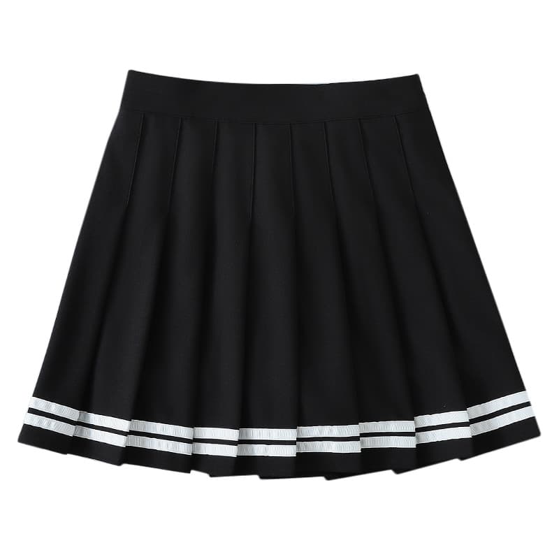 制服スカート 制服風プリーツスカート ストライプライン