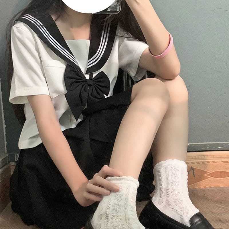 制服スカート 制服スカート 清楚プリーツ セーラー制服セット