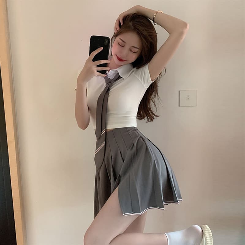 制服スカート プリーツ制服巻きスカート