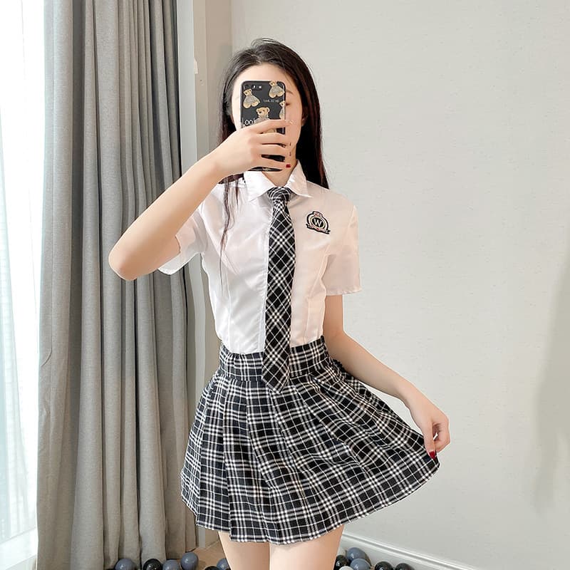 プリーツ制服スカート ミニ丈