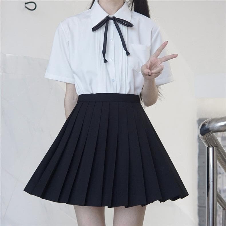 なめらかプリーツ制服スカート