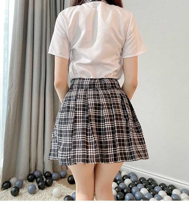 プリーツ制服スカート ミニ丈