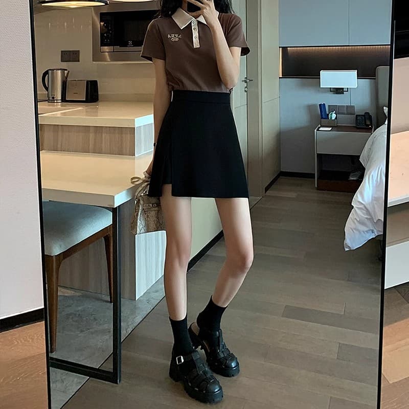 制服スカート アシンメトリーラップ制服スカート