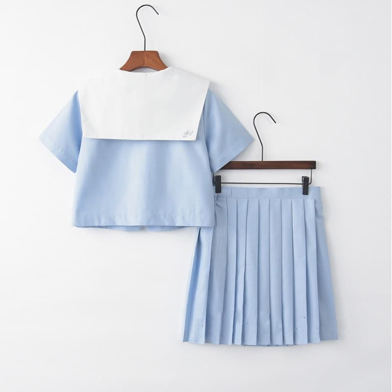 制服スカート 制服スカート 葉模様刺繍入りセーラー服