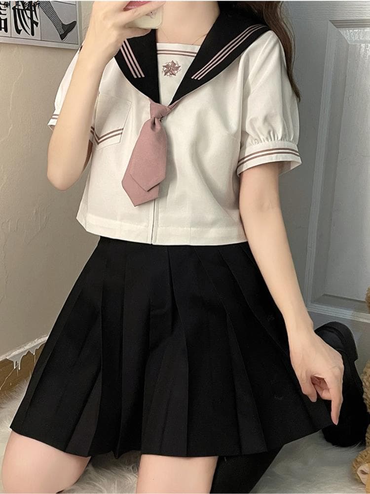 制服スカート 制服スカート 星章付き清楚プリーツセーラー制服