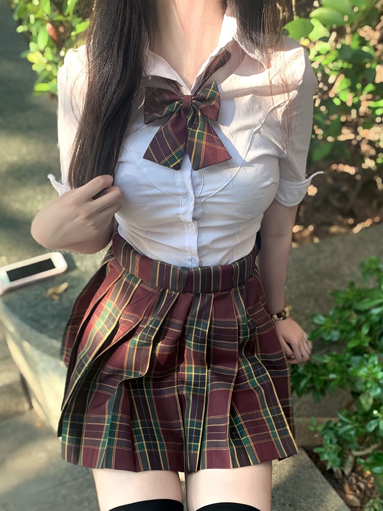 制服スカート 制服スカート 伝統格子柄プリーツセーラースカート