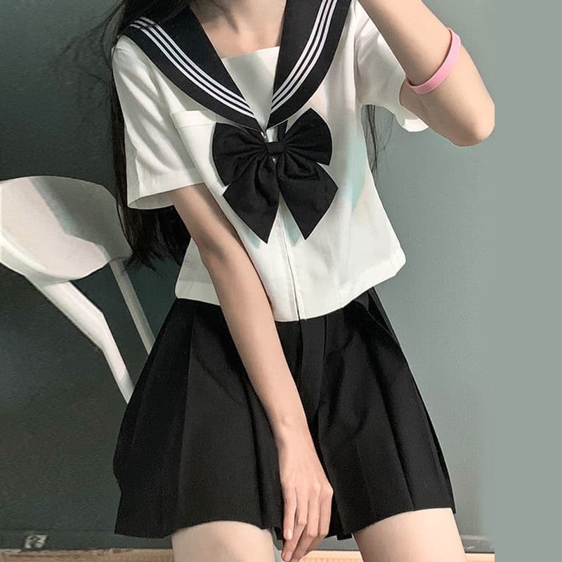 制服スカート 制服スカート 清楚プリーツ セーラー制服セット