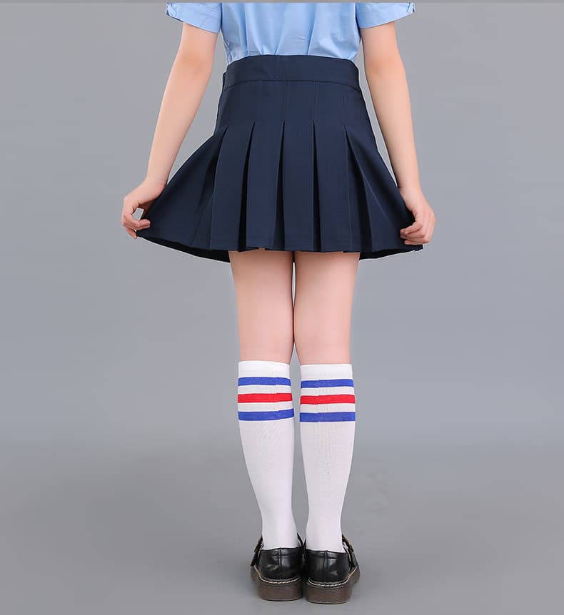 ベルト付きプリーツ制服スカート