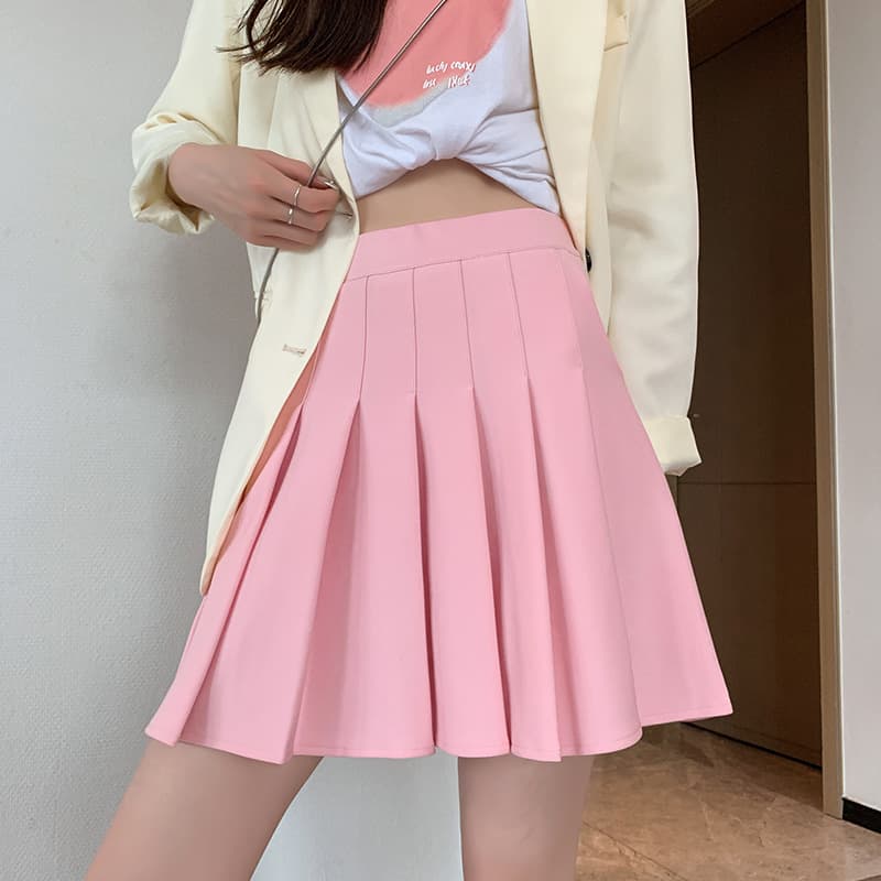 制服スカート ポケット付き美シルエットプリーツスカート