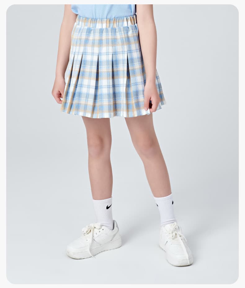 チェック柄プリーツ制服スカート