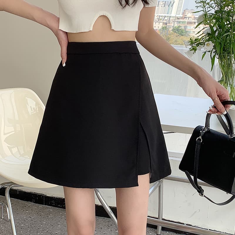 制服スカート プリーツ入り制服風巻きスカート