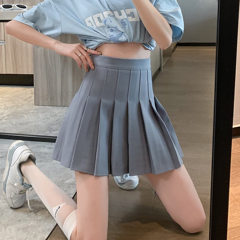 ふんわりプリーツ制服スカート
