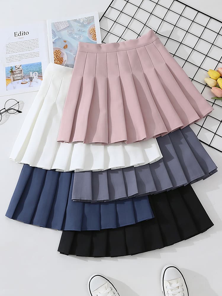 清楚プリーツ制服スカート