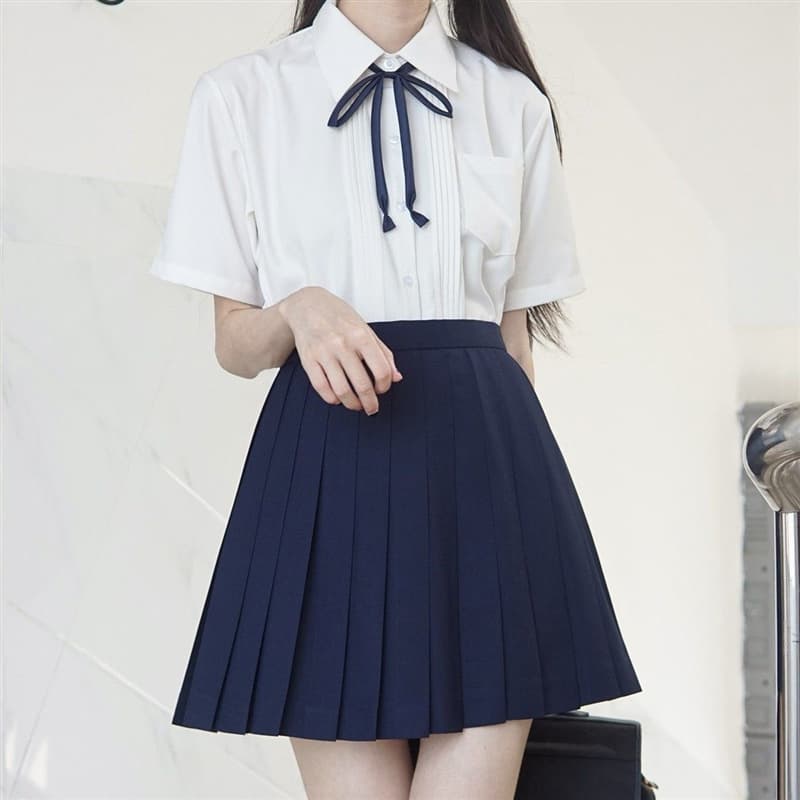 なめらかプリーツ制服スカート