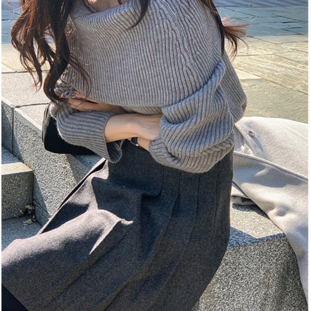 シンプル巻き制服スカート