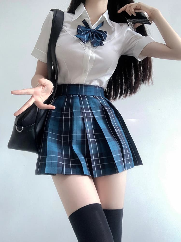 制服スカート 制服スカート 伝統格子柄プリーツセーラースカート